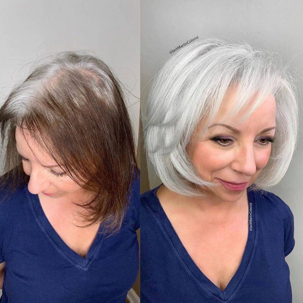 Окрашивание седых