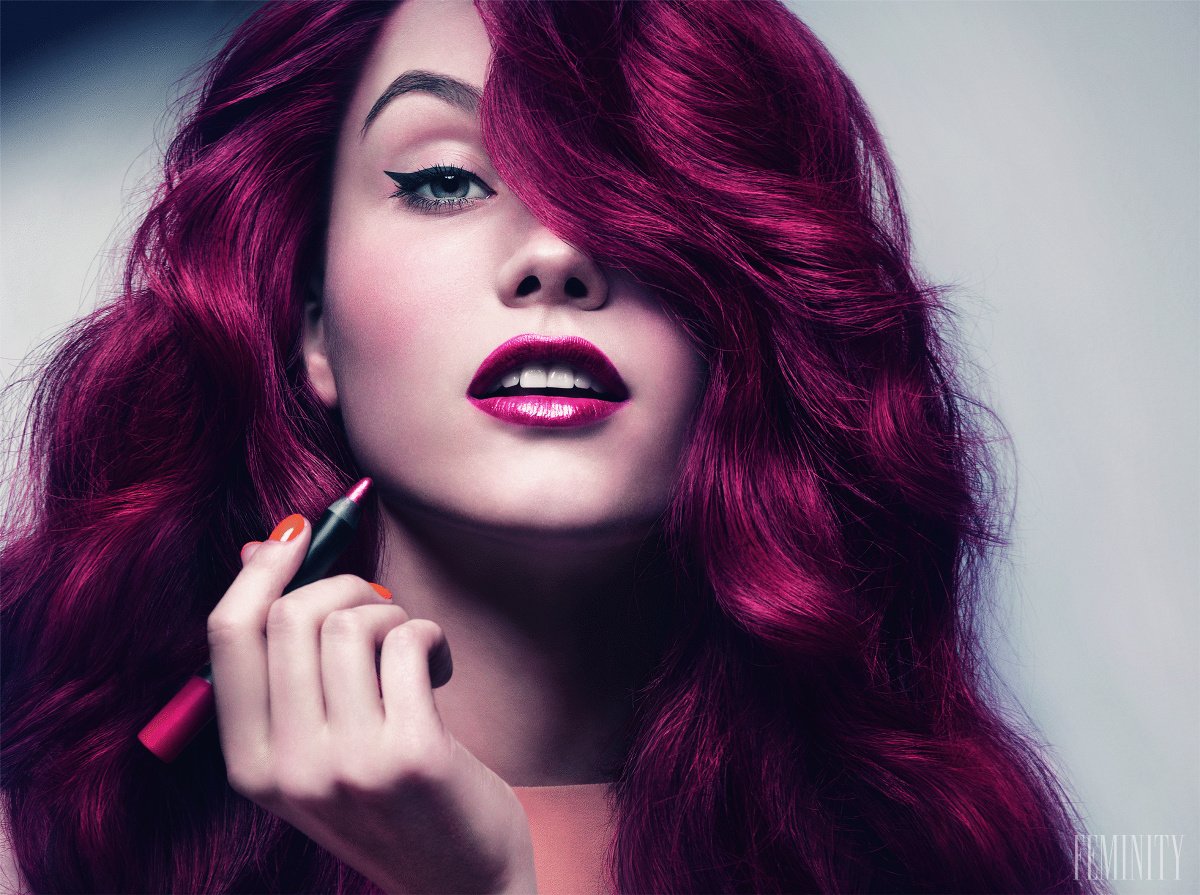 Винный цвет волос