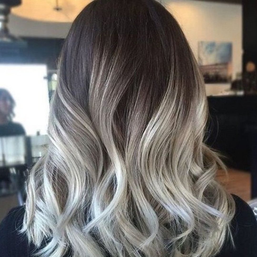 Шатуш балаяж пепельный мелирование