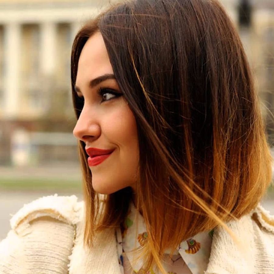 Каре омбре на темные