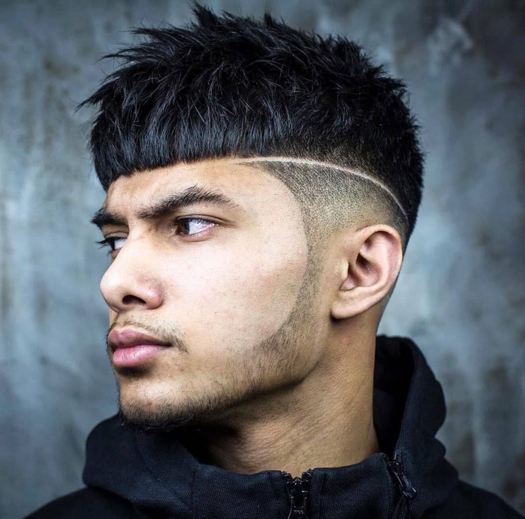 Кроп стрижка мужская чёрный