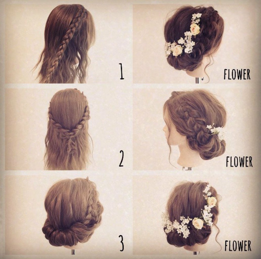 Лёгкие причёски на сдние во