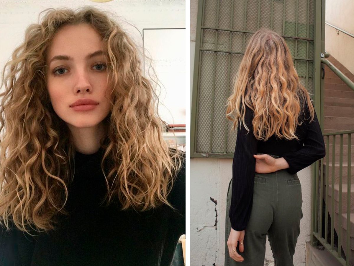 Химическая завивка на крупные бигуди