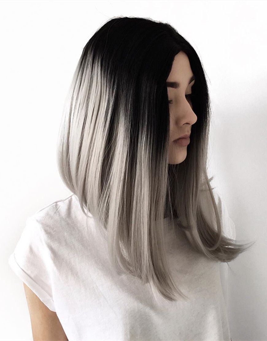 Пепельное омбре на Боб