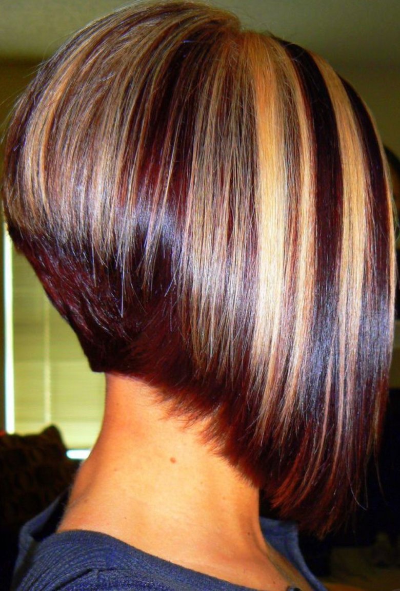 Балаяж на темные волосы Боб каре