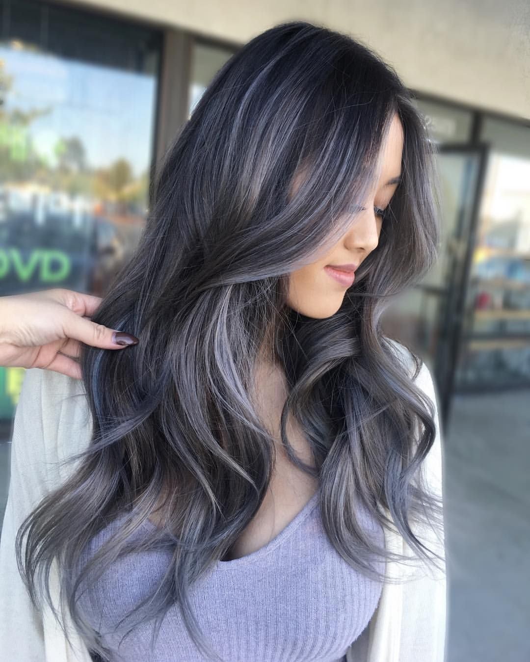 Шатуш на темные Седые волосы