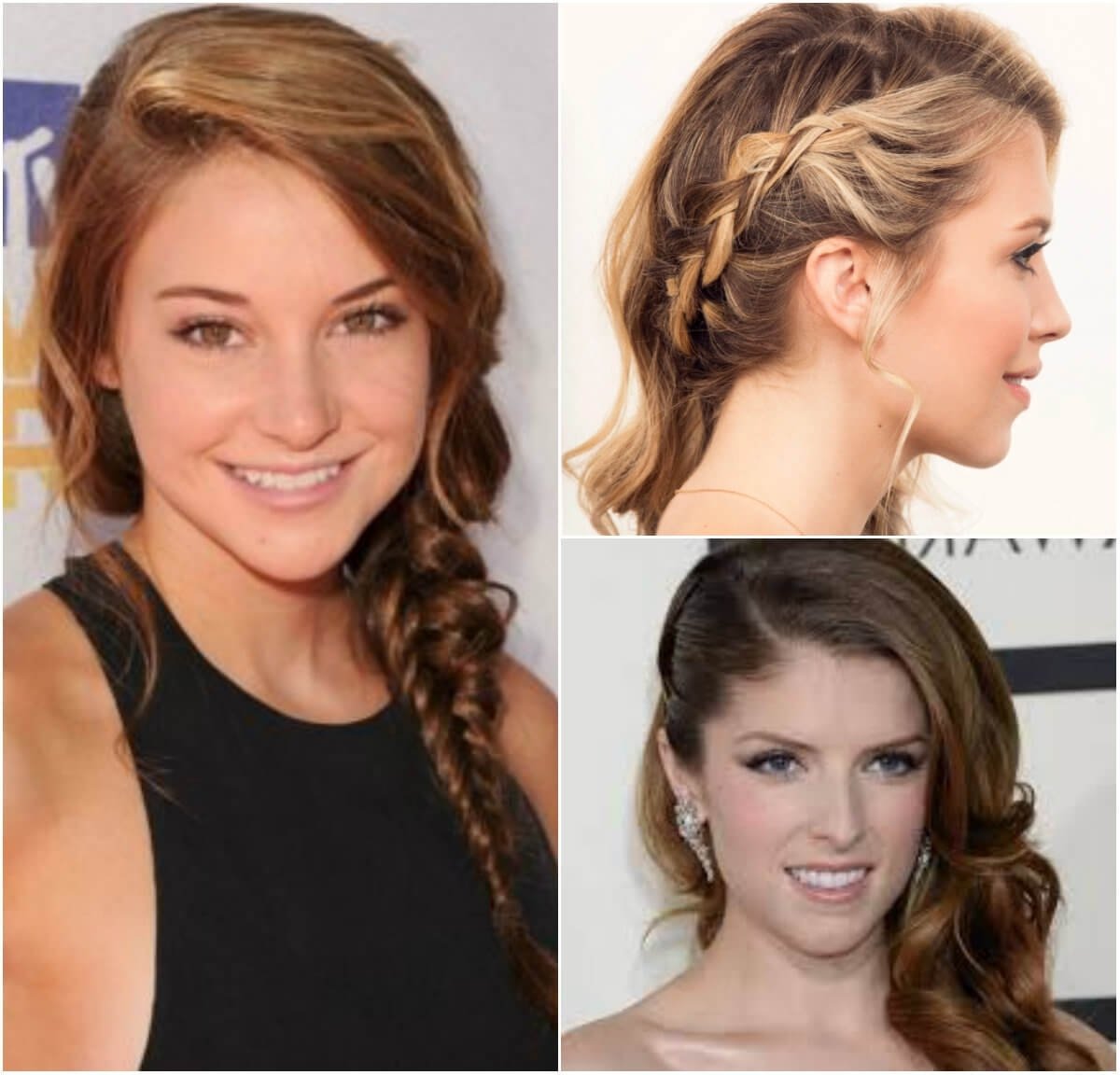 Заколотые волосы по бокам