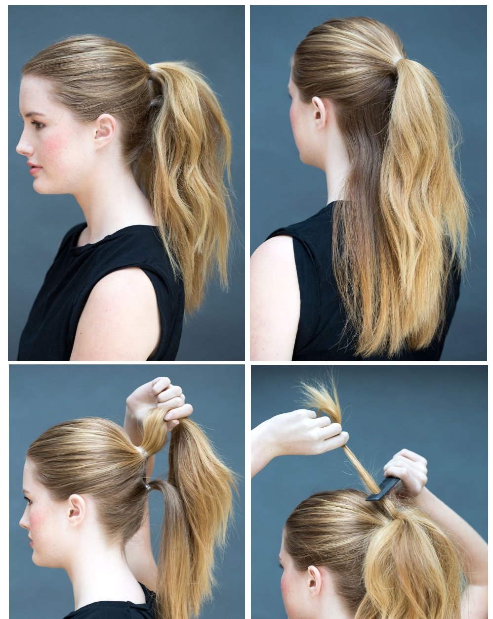 Легкая прическа с крабиком на длинные волосы