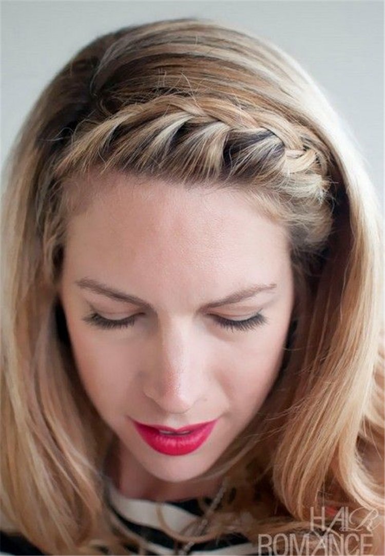 Косички на челке