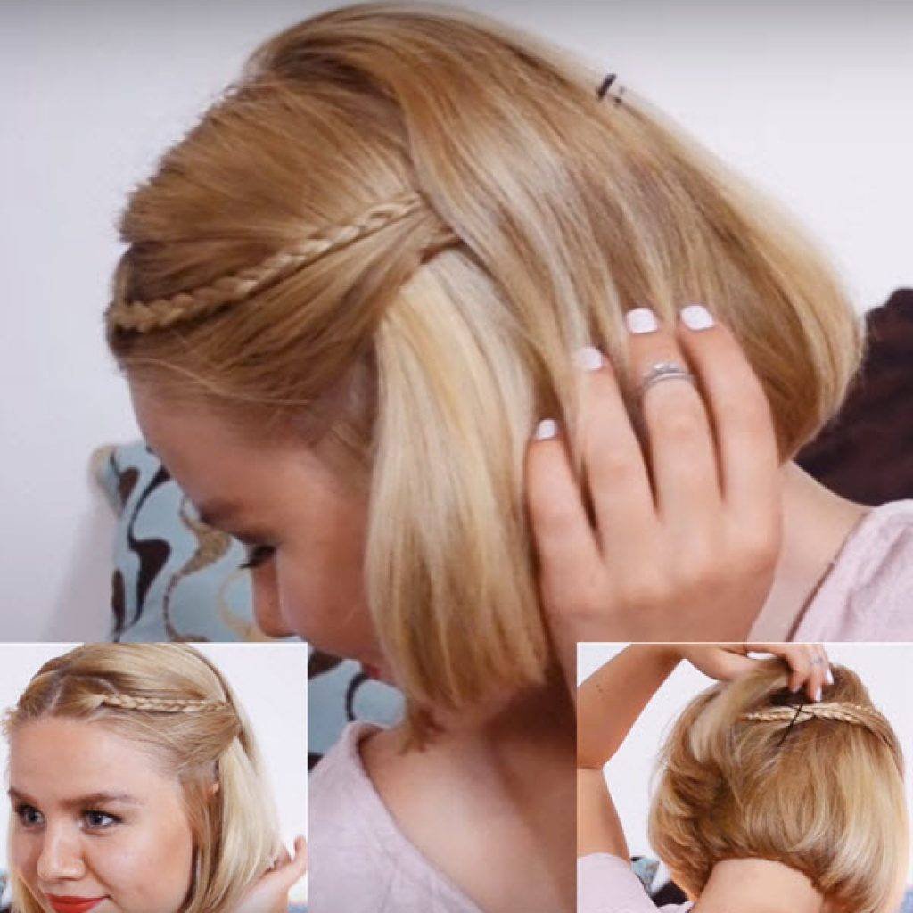 Причёски на короткие волосы в школу легкие