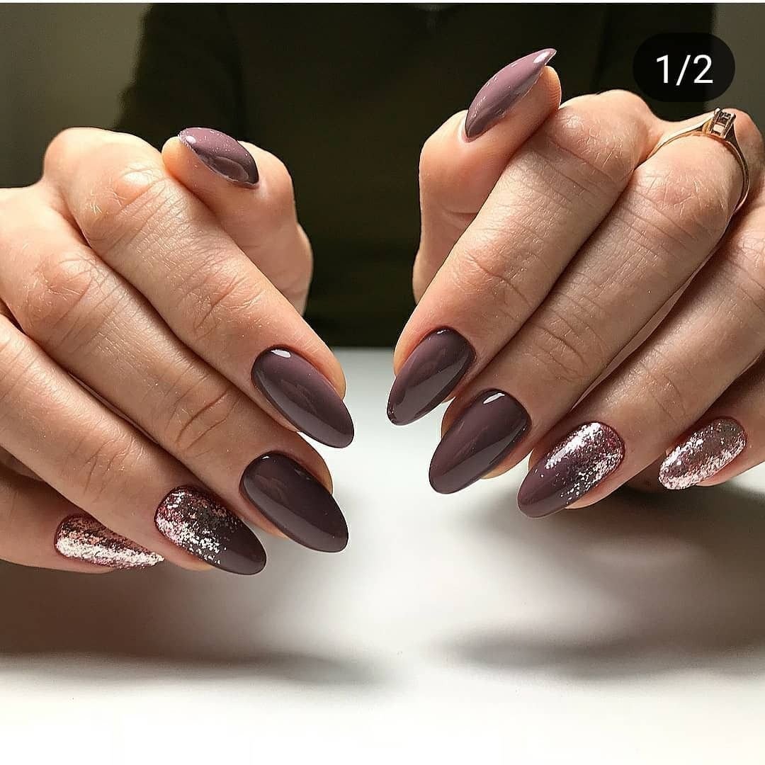 Красивые коричневые ногти