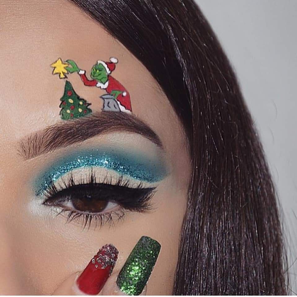 Детский новогодний аквагрим