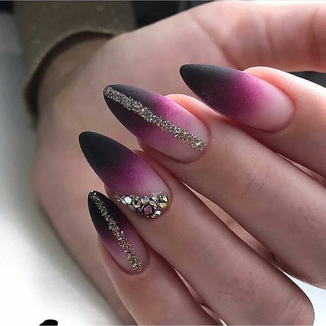 Маникюр омбре на овальные ногти