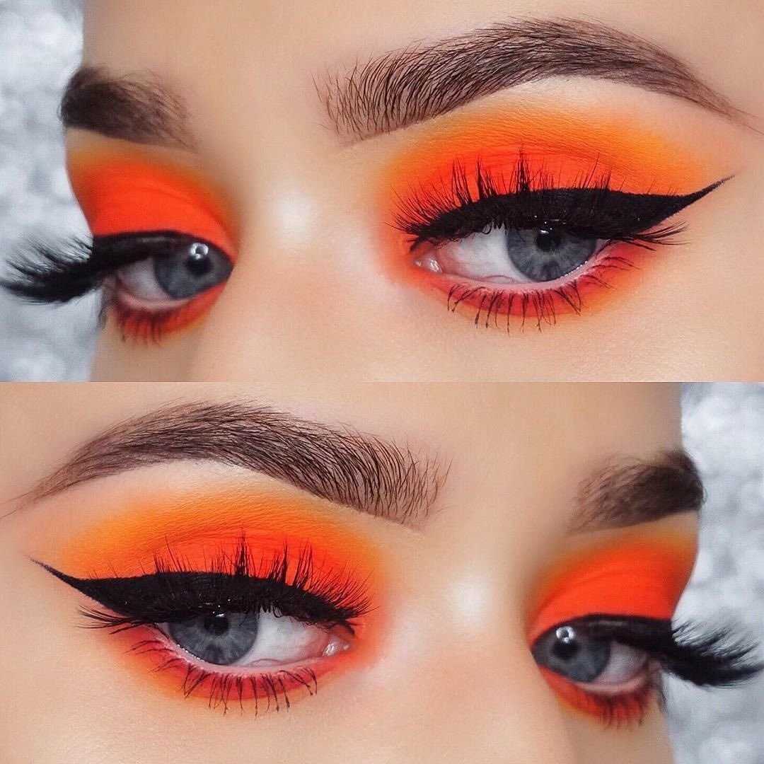 Оранжевый макияж