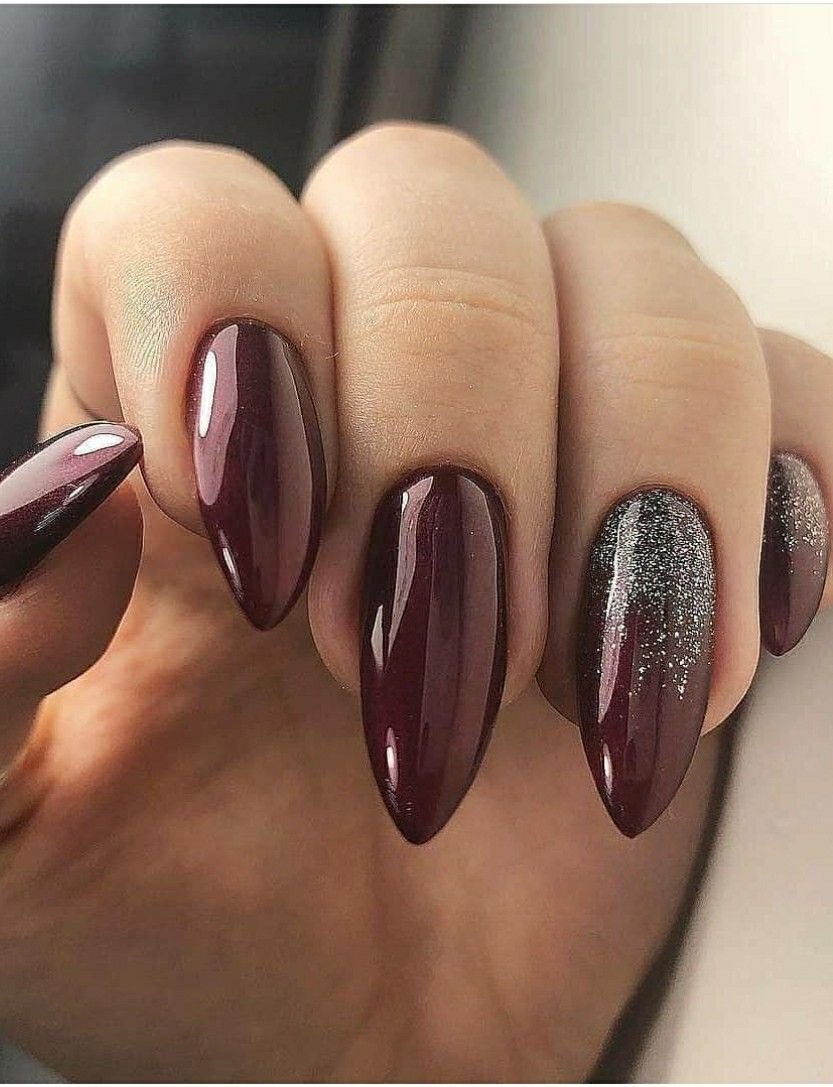 Ногти кошачий глаз коричневый