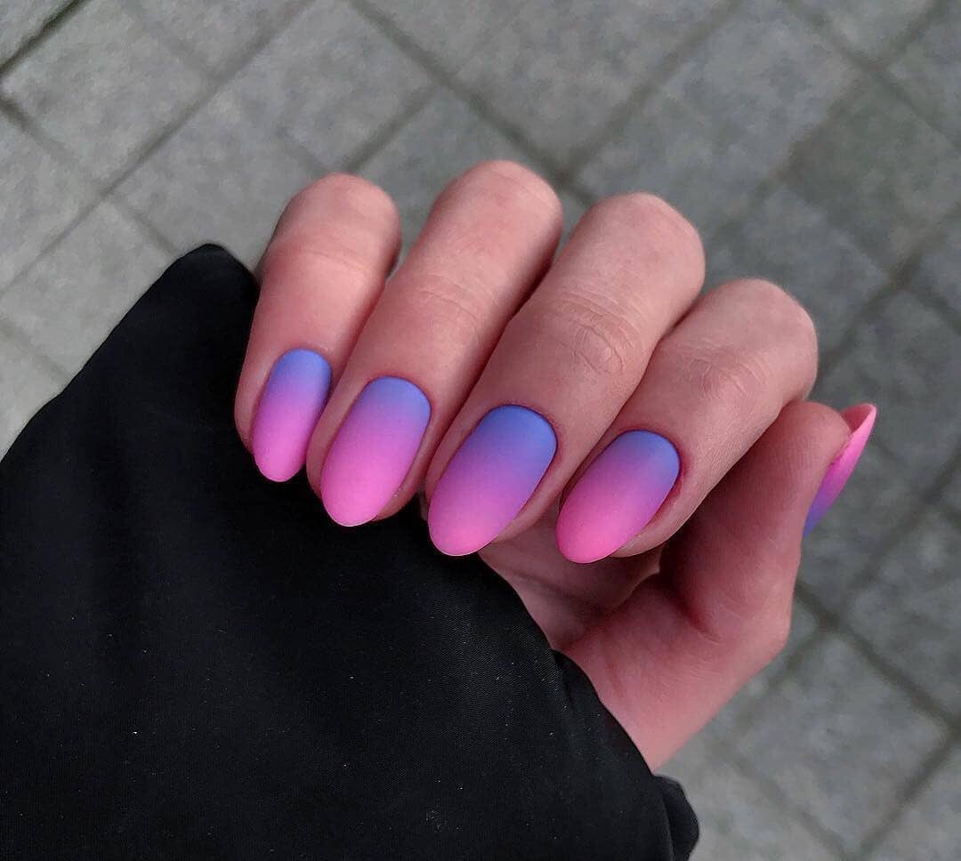 Маникюр длинные ногти миндаль