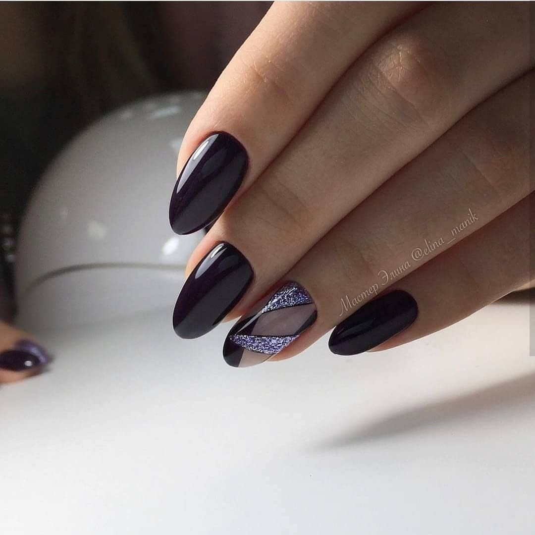 Френч черный с серебром