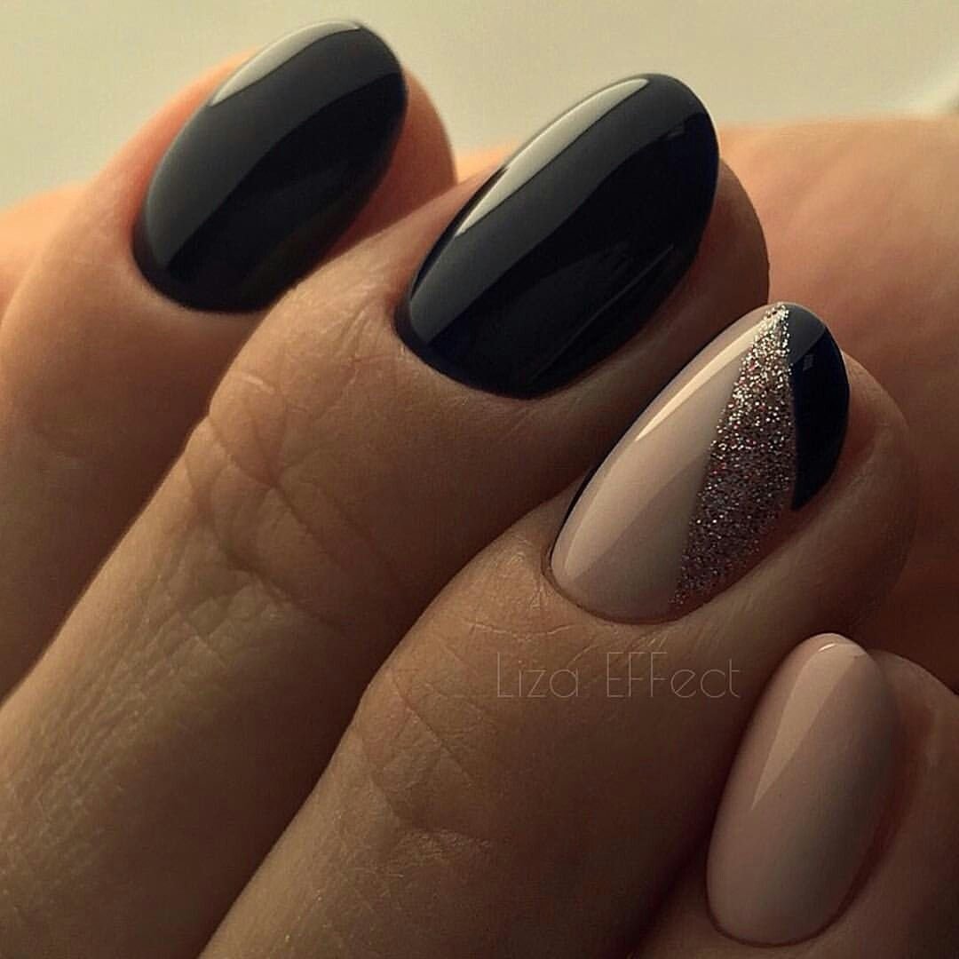 Осенний маникюр на овальные ногти