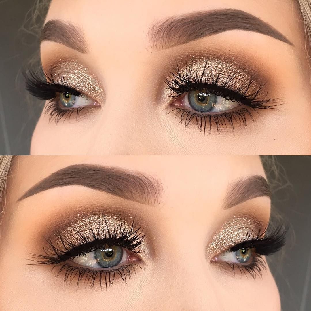 Макияж для миндалевидных глаз карих