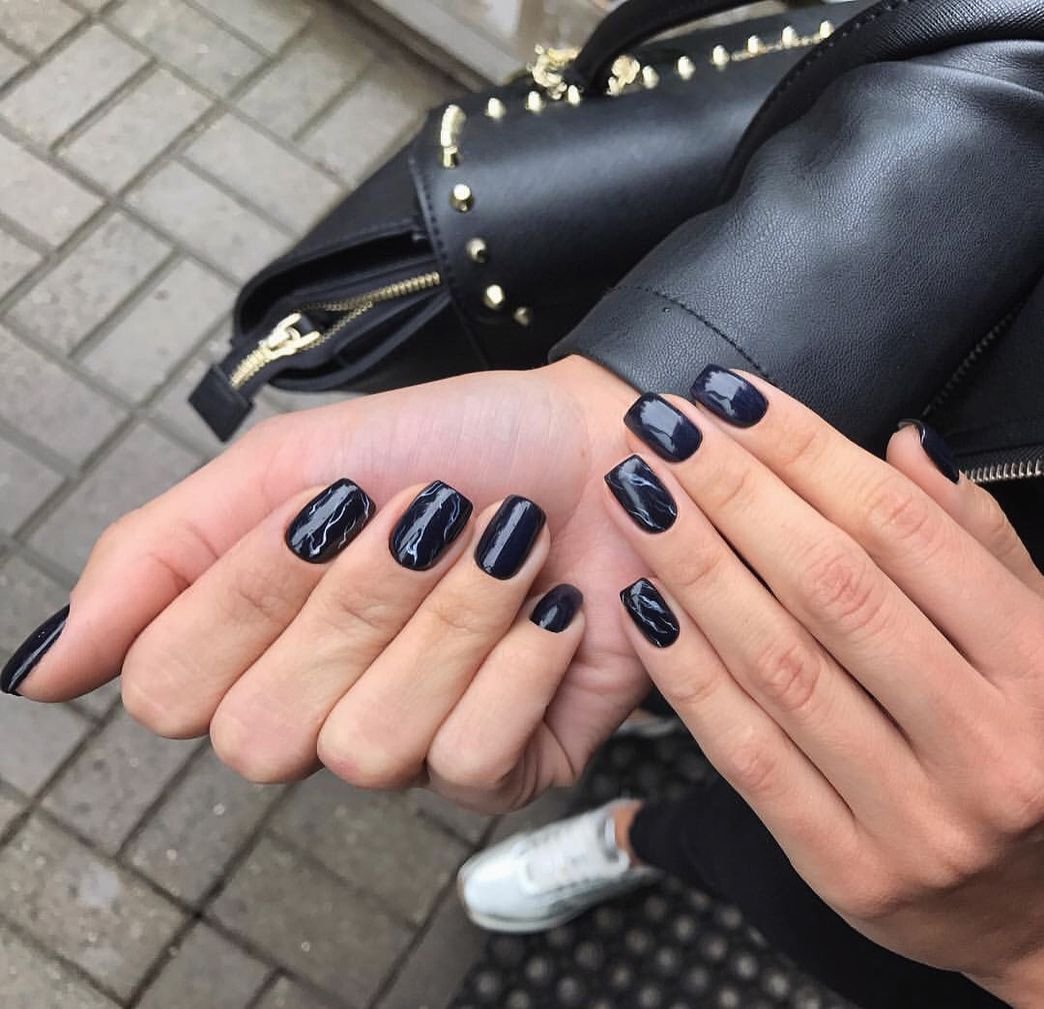 Маникюр сочетание с черным