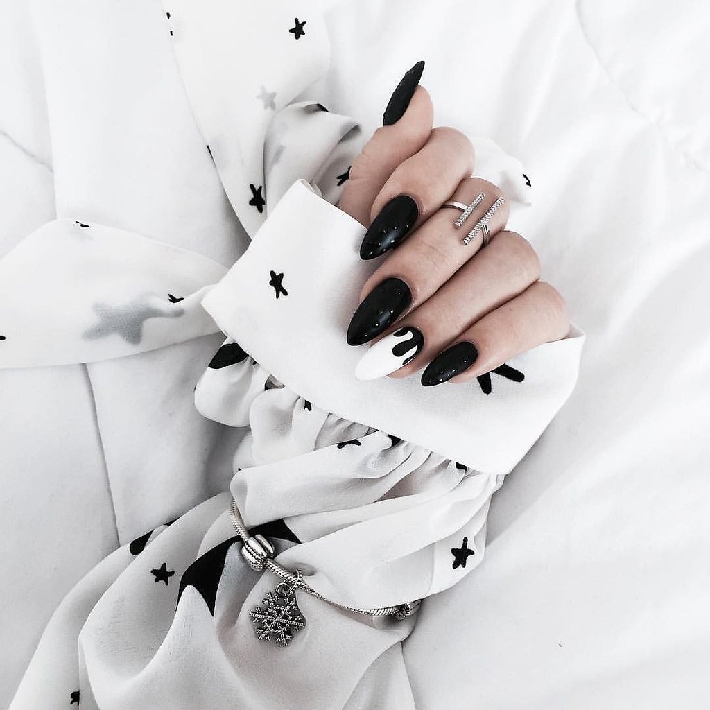 Крутой маникюр на длинные ногти