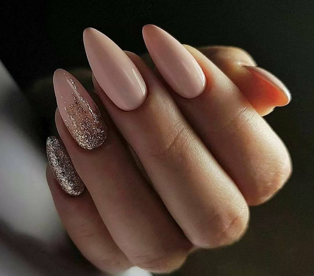 Ногти нюд 2021 миндаль