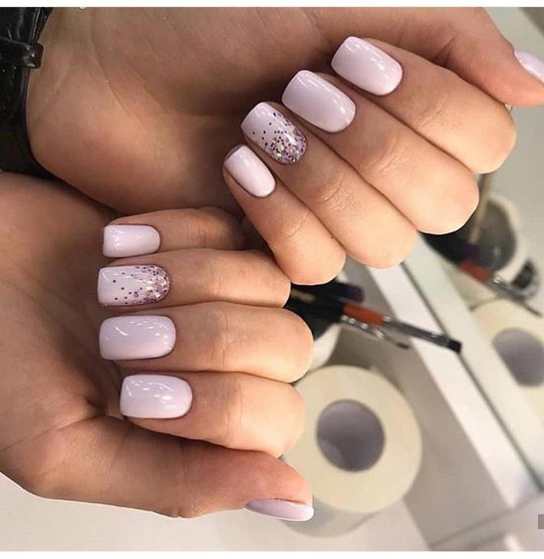 Маникюр мягкий квадрат на коротких