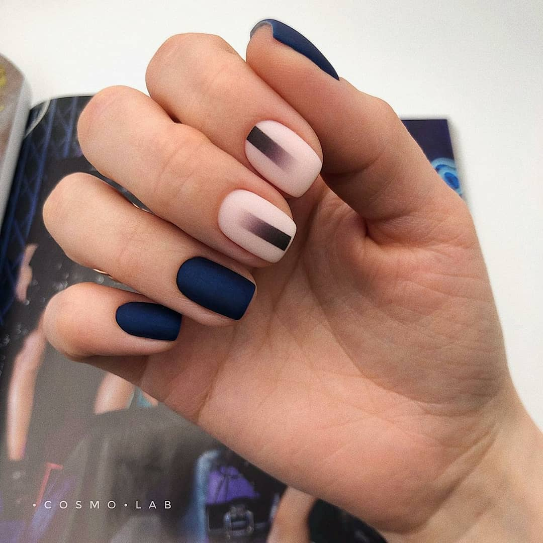 Маникюр для офиса матовый