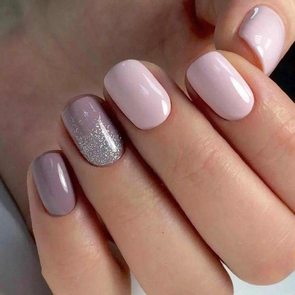 Нюдовый маникюр 2018 миндаль