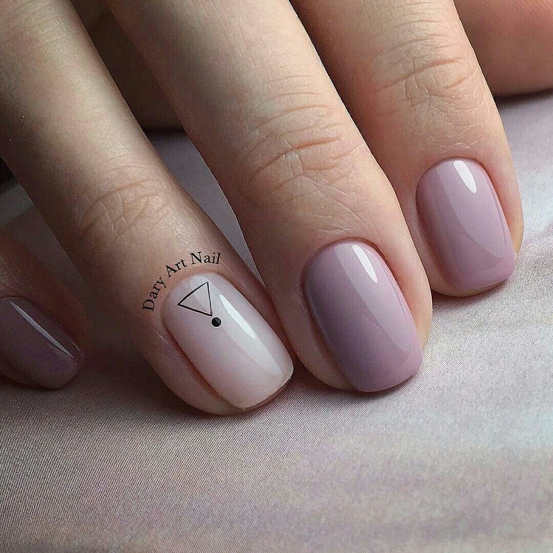 Маникюр на короткие ногти нежные