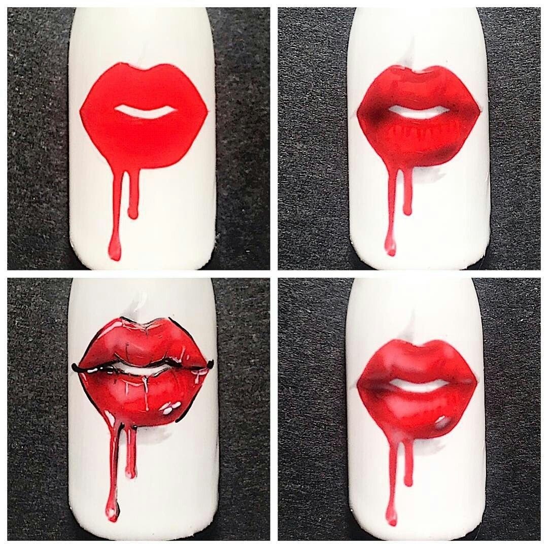 Губы на ногтях