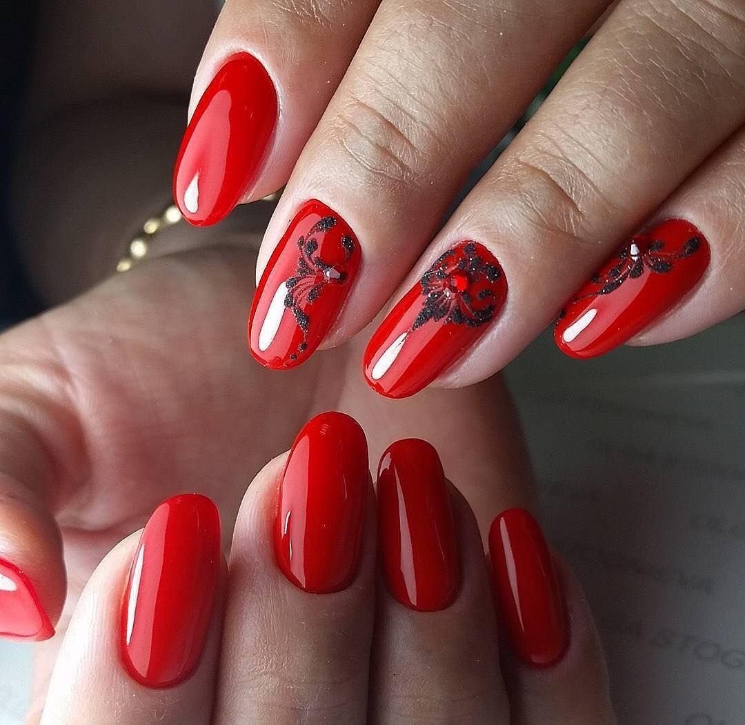 Принтерест маникюр красный