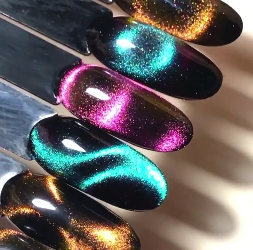 Маникюр кошачий глаз 2022