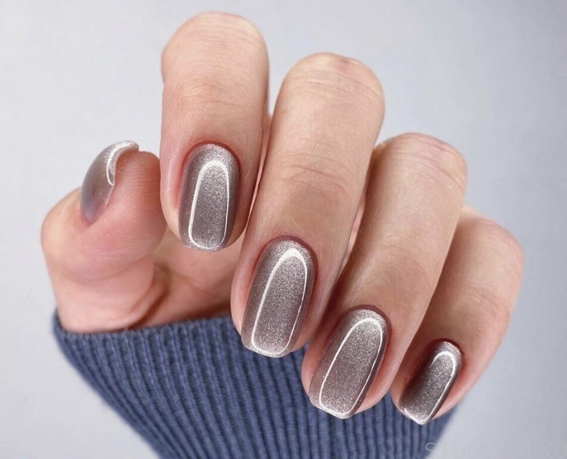 Дизайн ногтей кошачий глаз