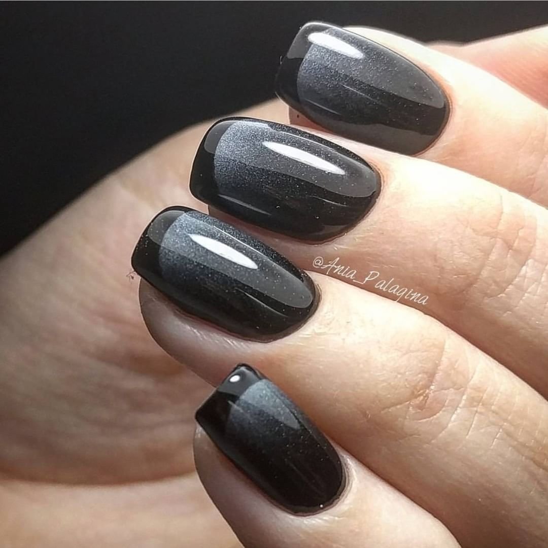 Кошачий глаз 9д серебро маникюр