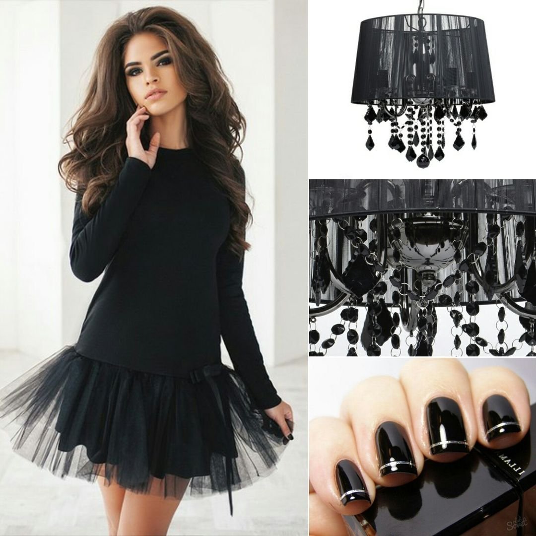 Черный маникюр