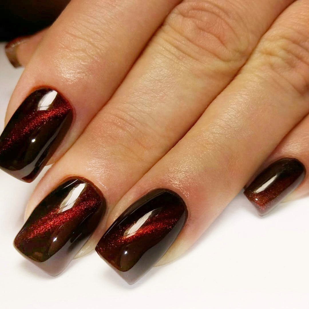 Маникюр омбре черный