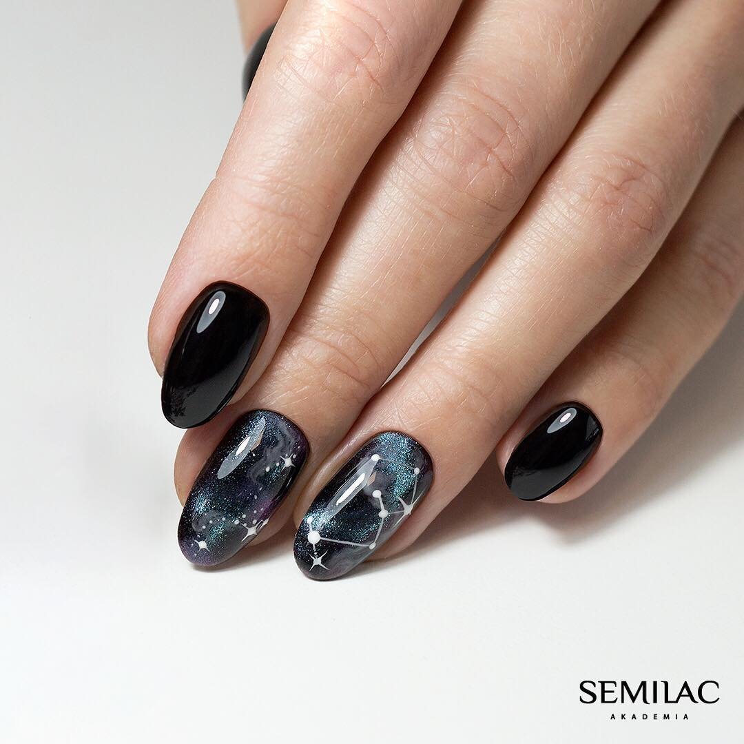 Маникюр кошачий глаз