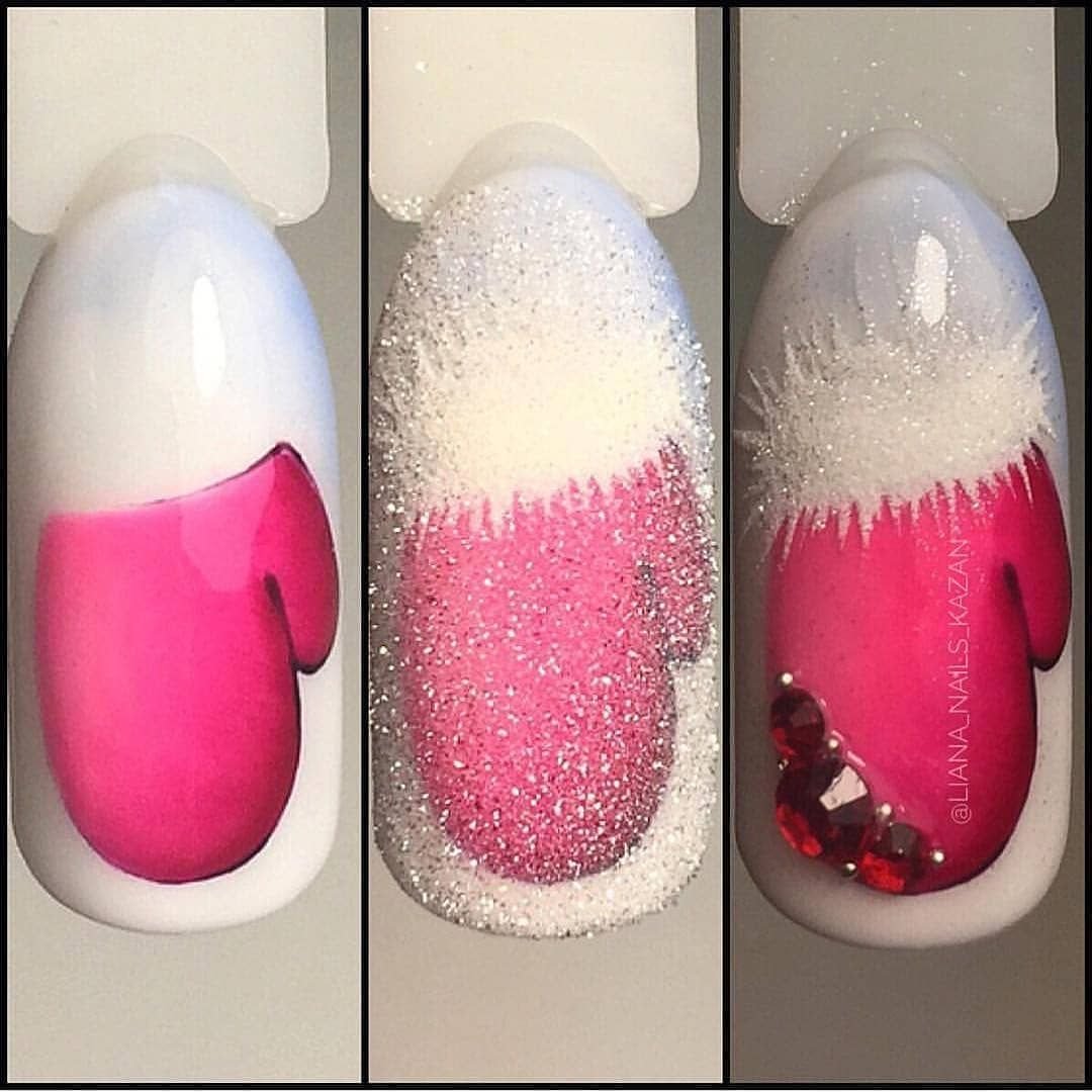 Пошаговый зимний маникюр