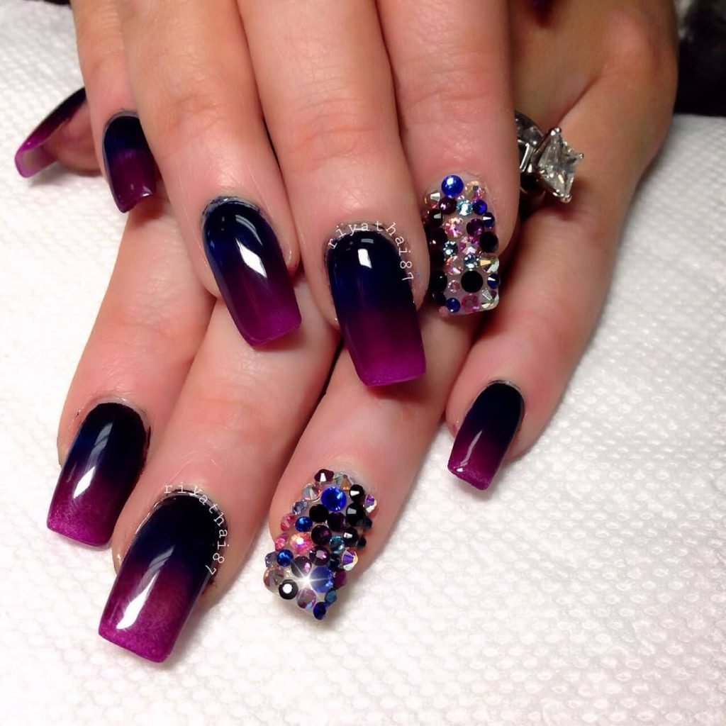 Красивый вечерний маникюр