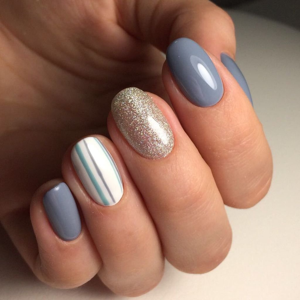 Маникюр на миндалевидные ногти