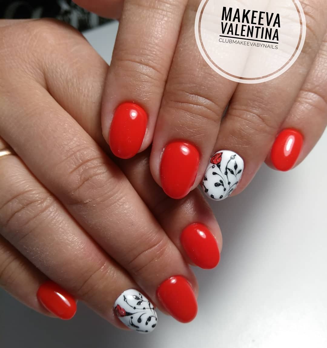 Летний маникюр для пожилой