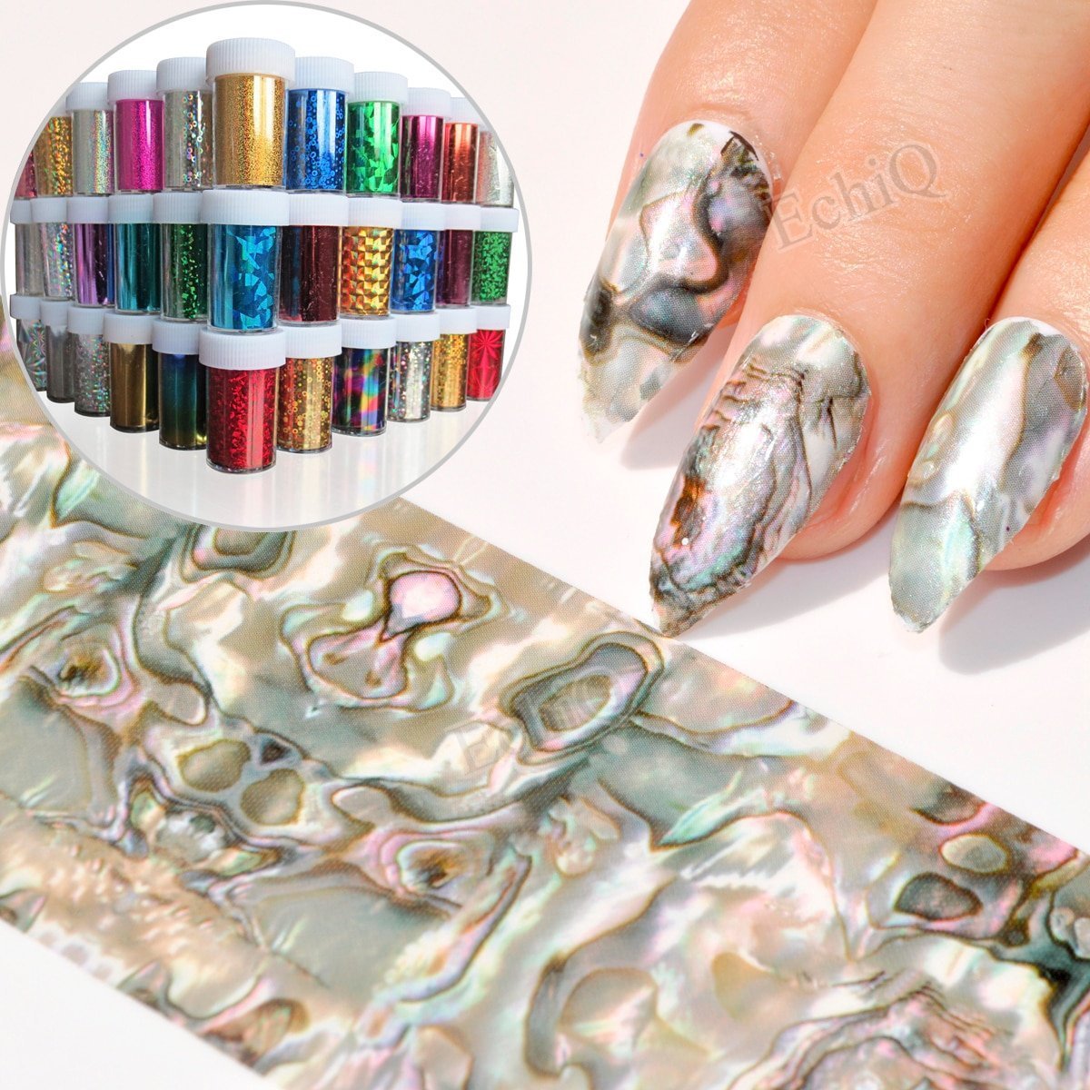 Ногти с фольгой