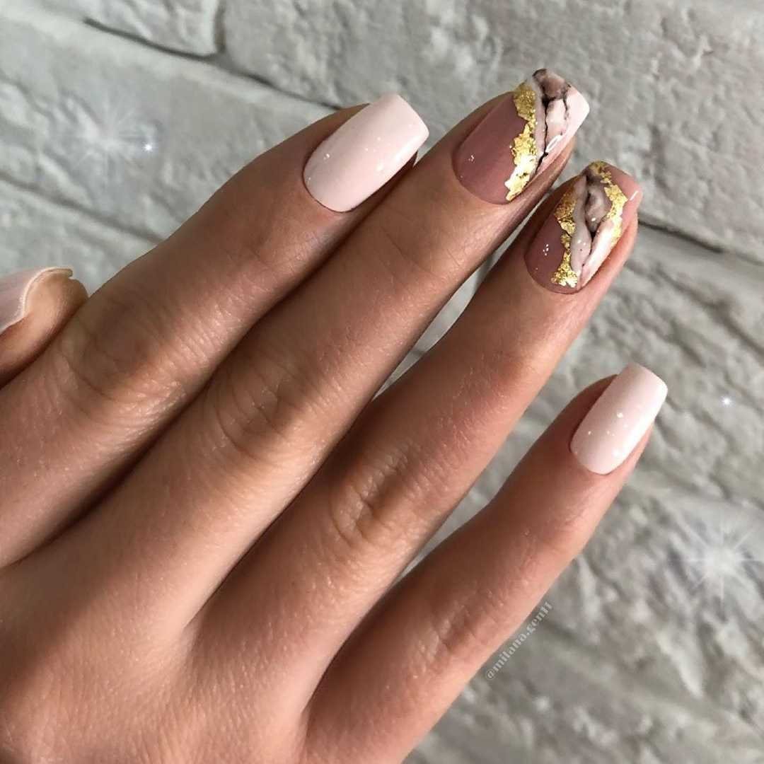 Ногти с фольгой