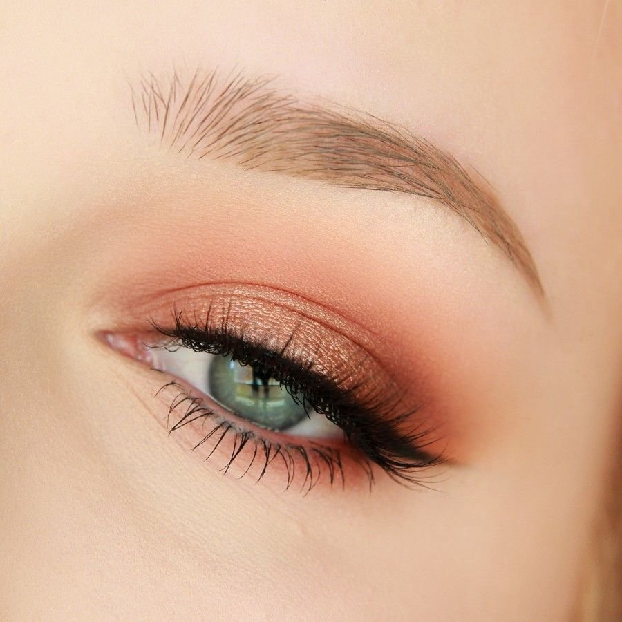 Нюдовый макияж для зеленых глаз пошагово