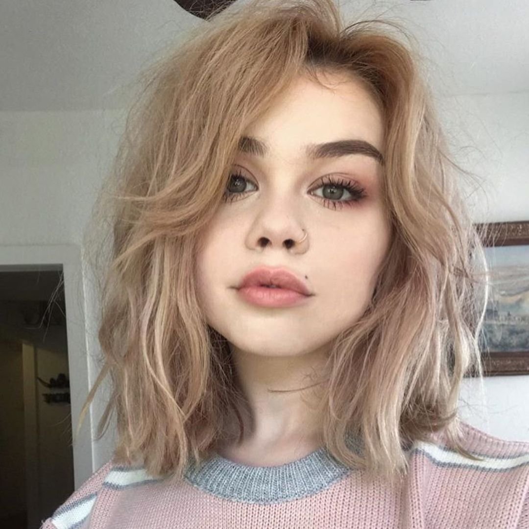 Макияж с румянами на носу