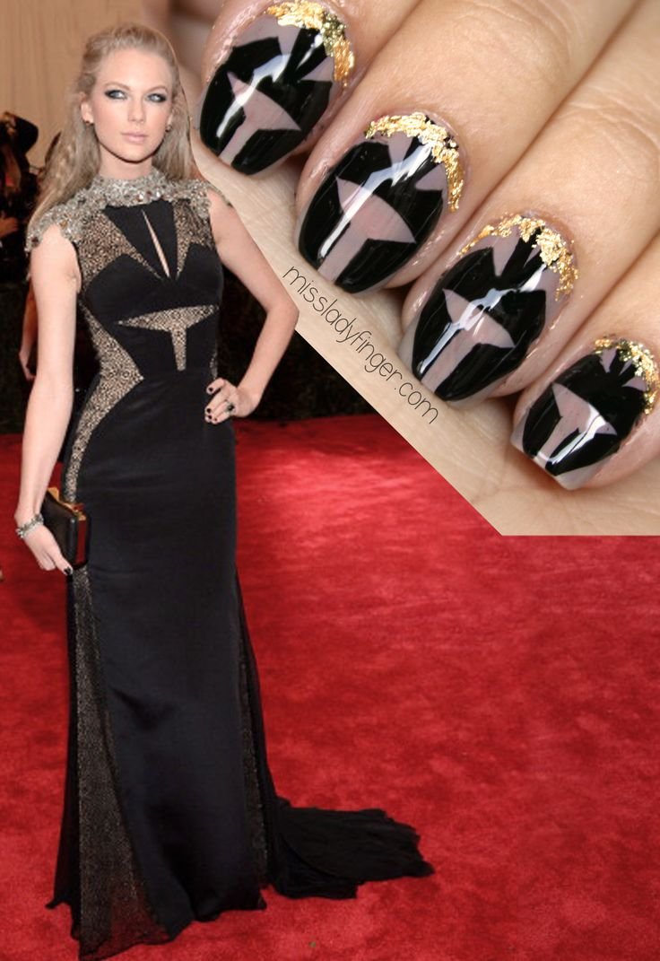 Маникюр к красному платью