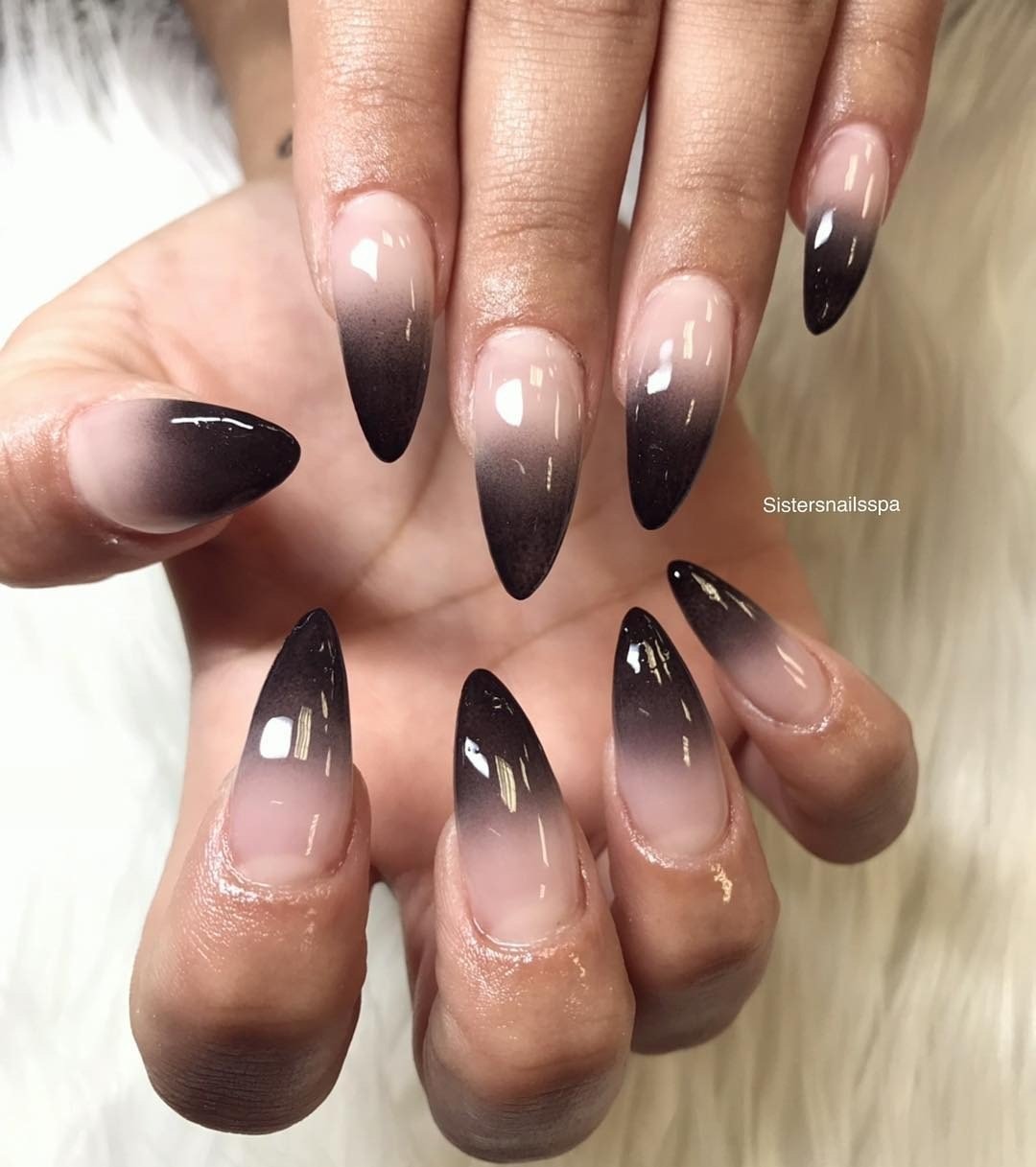 Черный френч градиент