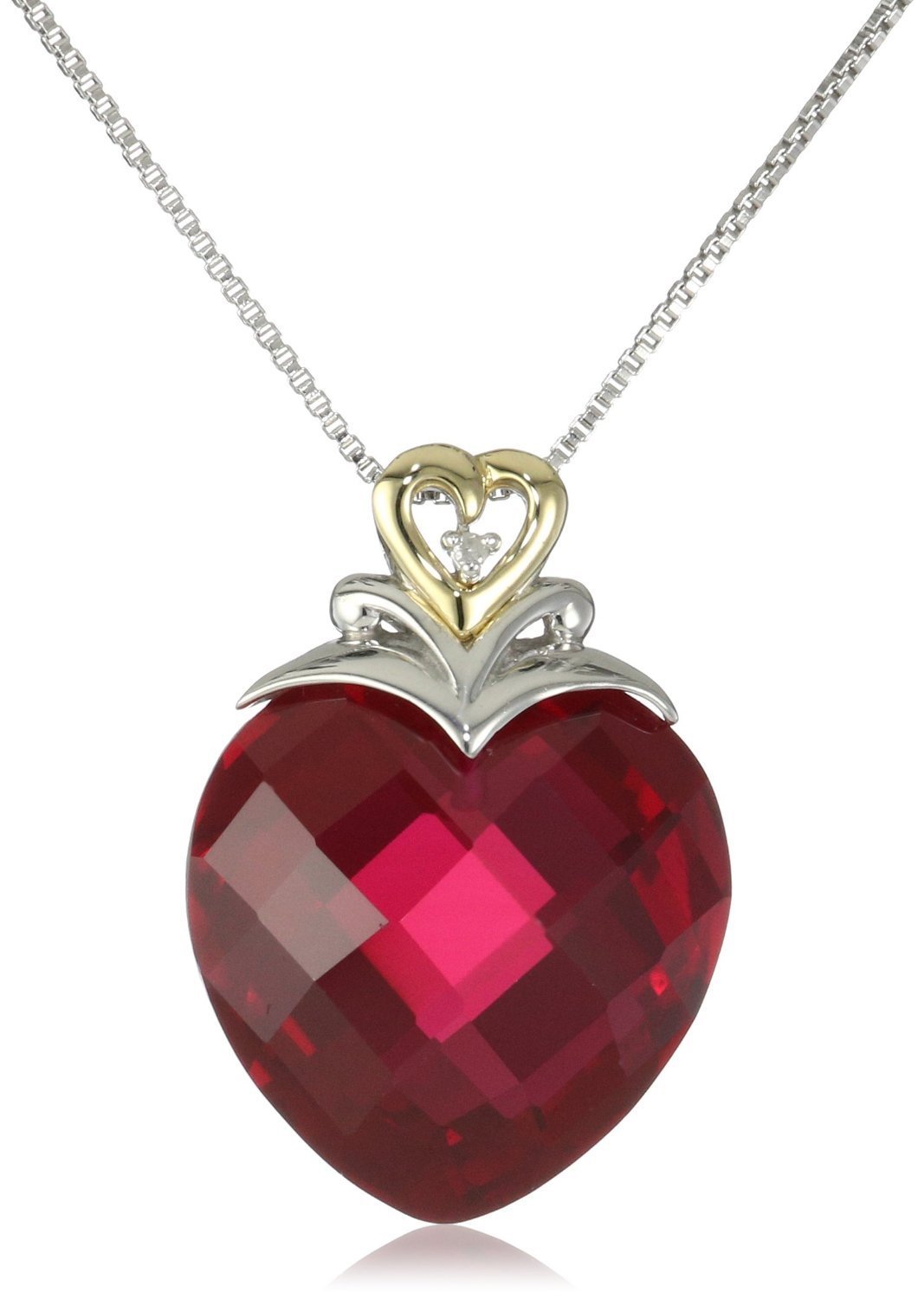 Эстет подвески из золота с рубином и бриллиантами