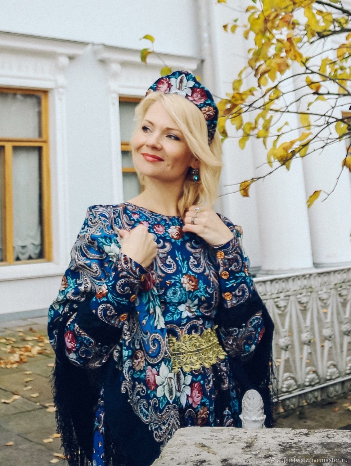 Платье из павлопосадских платков